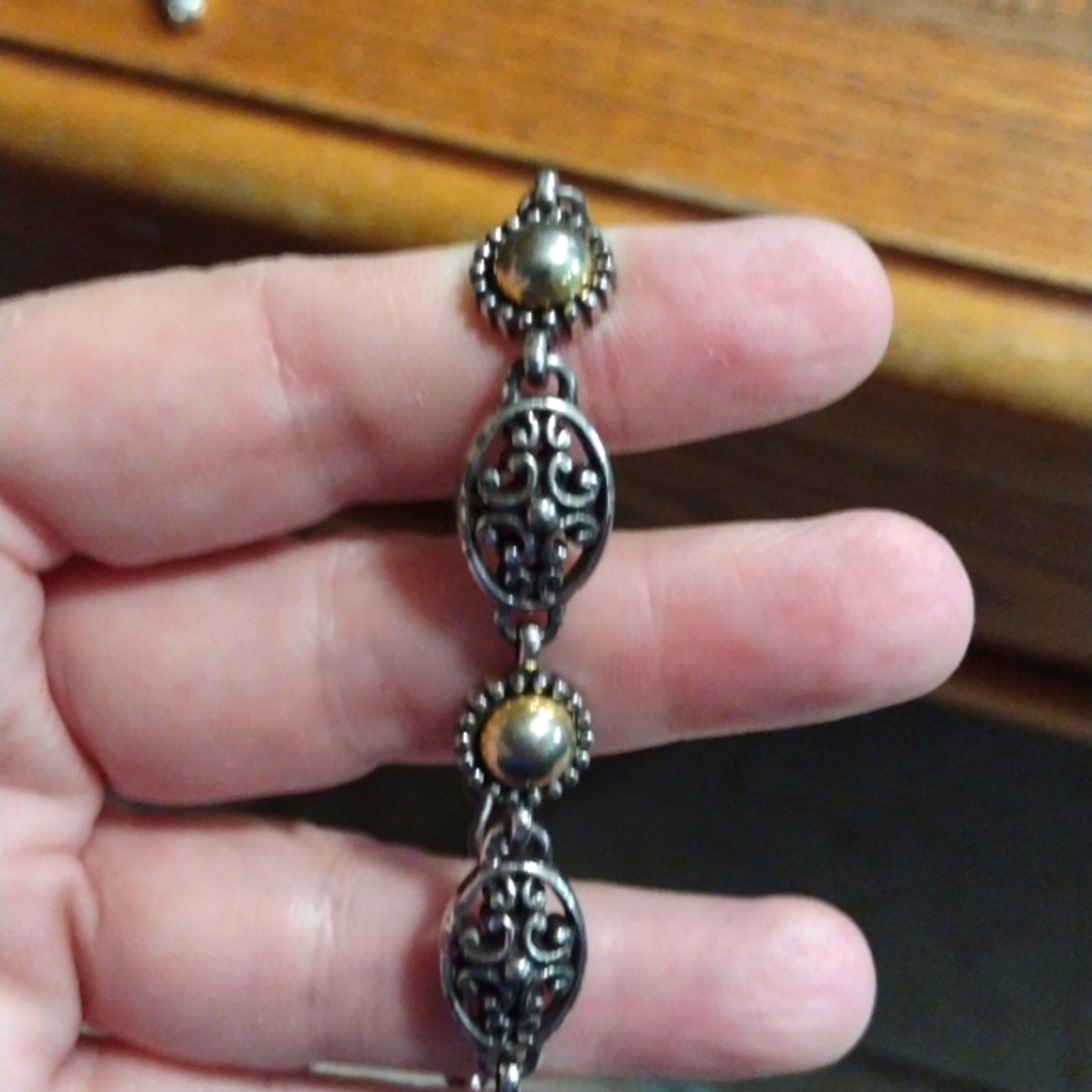 Brighton multicolored decorative silver-plated bracelet